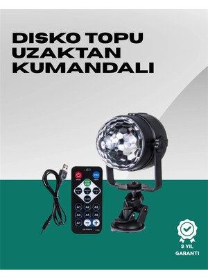 İlk El Grup Ieg™ 7 Farklı Aydınlatma Modu ve Ses Sensörlü Disko Topu Lambası