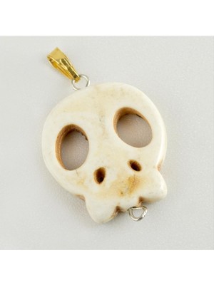 İlk El Grup Ieg™ Kuru Kafa Turkuaz Doğaltaş Kolye Ucu