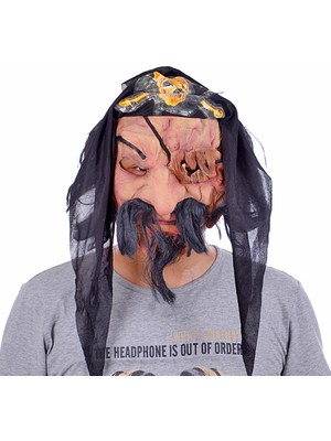 İlk El Grup Ieg™ Lateks Saçlı Sakallı Korsan Maskesi ()