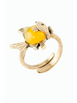 İlk El Grup Ieg™ Balık Doğaltaşlı Otantik Yüzük