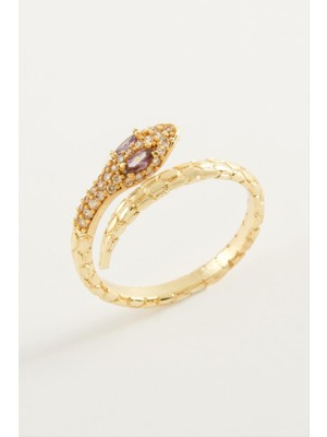 İlk El Grup Ieg™ Yılan Zirkon Taşlı Yüzük