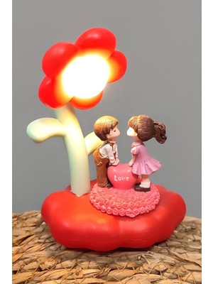 İlk El Grup Ieg™ Sevgili Çift Papatya Işıklı Masa Lambası