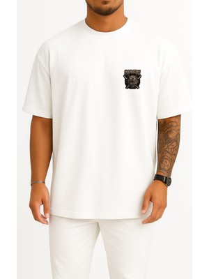 Bahriyeli Collection Oversize Berserker Cep ve Sırt Baskılı Unisex T-Shirt