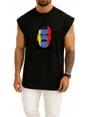 Bahriyeli Collection Oversize Venezuela Cumhurbaşkanı Maduro Göğüs Baskılı Atlet