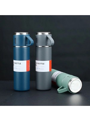 Starseven Paslanmaz Çelik Bardaklı Termos Seti 500 ml