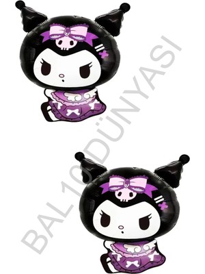 Bal10 Dünyası BAL10 Kuromi Folyo Balon 2 Adet