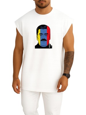 Bahriyeli Collection Oversize Venezuela Cumhurbaşkanı Maduro Göğüs Baskılı Atlet