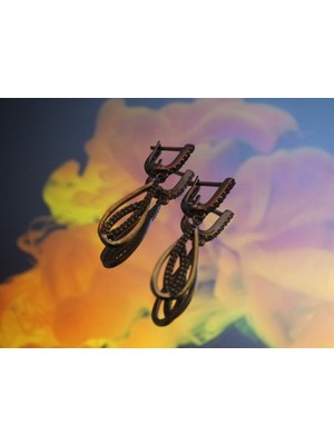Marmaris Jewellery 925 Ayar Kadın Gümüş Küpe Ince Damla Desenli Minimal ve Zarif Kadın Küpe Modeli
