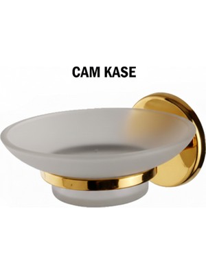 Tesitay Sabunluk Cam Kaseli Gold Renk