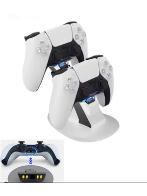 Comse Ps5  Dualsense Joystick Şarj Standı  Işıklı Şarj Istasyonu Beyaz HBP-256