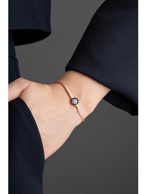 Çekirdek Jewelry 925 Ayar Gümüş Gold Hasır Serenay Bileklik