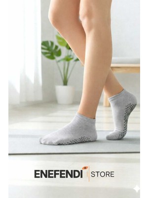NF ND ENEFENDİ Kaydırmaz Unisex Yoga, Pilates, Tavaf Çorabı | Spor Patik Çorap |gri 36-40