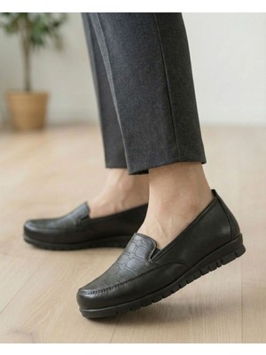 Pololiza Anne Ayakkabısı/hakiki Deri Astarlı/comfort Jel Tabanlı, Kışlık Kaymaz ve Kaliteli Günlük Babet