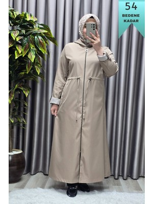 Elmas Tesettür Kadın Giyim Büyük Beden Su Geçirmez Tam Boy Mevsimlik Spor Tesettür Pardesü