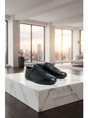 By Barretti Yandanlastikli Siyah Büyük Beden Sneaker