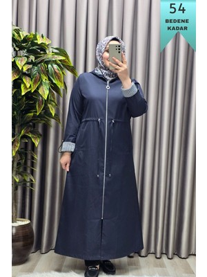 Elmas Tesettür Kadın Giyim Büyük Beden Su Geçirmez Tam Boy Mevsimlik Spor Tesettür Pardesü