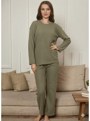 ThreeLife Store Kadın Pijama Takımı, Italyan Kesim, Slim Fit