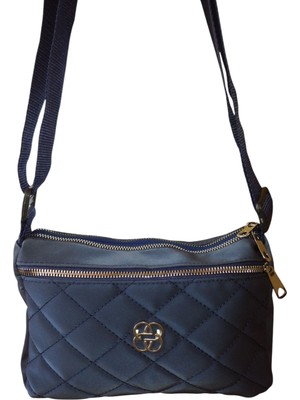 Mefehe Lacivert Üç Gözlü Fermuarlı Kolon Askılı Çapraz Çanta