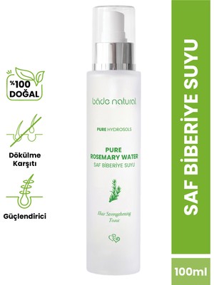 Bade Natural Biberiye Suyu Dökülme Karşıtı ve Saç Uzamasını Destekleyici Saç Toniği %100 Doğal ve Saf 100 ml