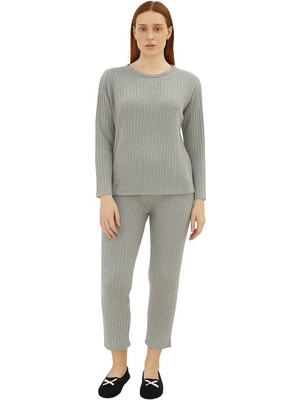 ThreeLife Store Kadın Pijama Takımı, Italyan Kesim, Slim Fit