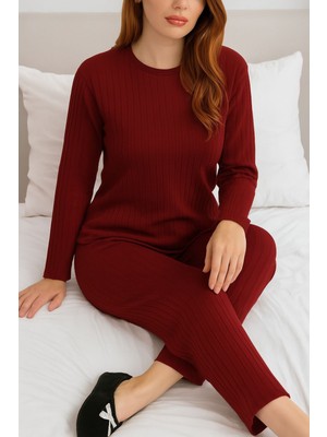 ThreeLife Store Kadın Pijama Takımı, Italyan Kesim, Slim Fit