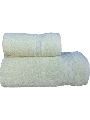 Erteks Havlu Seti 1 Ad 70 x 140 Banyo 1 Ad 50 x 100 El Havlusu Gramajlı Açık Yeşil