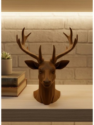 Lowell Home Kahverengi Geyik Biblo 23 cm Dekoratif Şık Tasarım