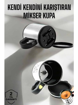 Sb Shopping Yazılı Mug Kupa Karıştırıcı Özelliği ve Paslanmaz Çelik
