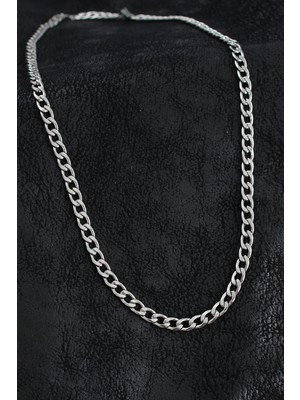 Lowell Home 316L Çelik Kalın Klasik Zincir Model Gümüş Renk Erkek Kolye