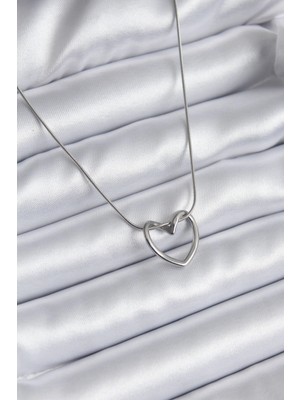 Lowell Home 316L Çelik Gümüş Renk Kalp Model Kadın Kolye