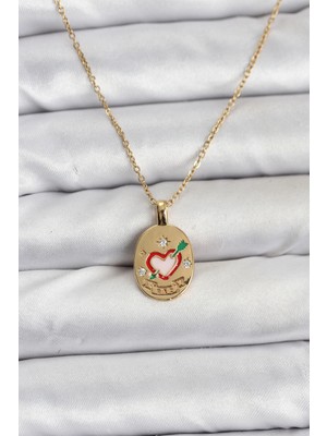Lowell Home 316L Çelik Zincir Gold Renk Kalp Figürlü Kadın Kolye