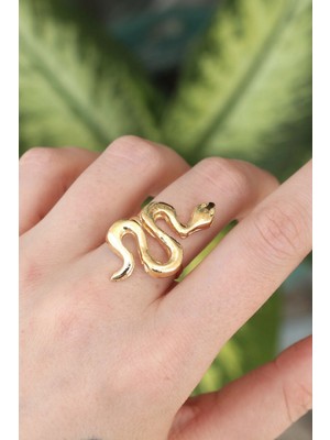 Lowell Home Pirinç Gold Renk Ayarlanabilir Yılan Yüzük