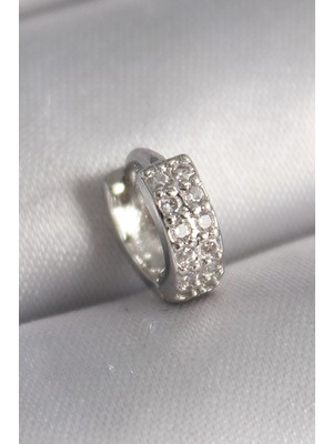 Lowell Home 316L Çelik Gümüş Renk Zirkon Taşlı Tragus Piercing