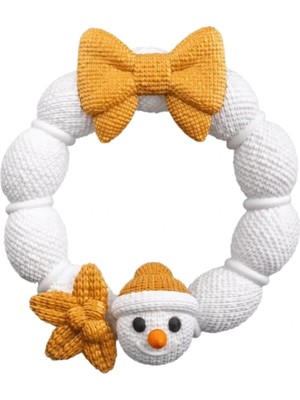 Lowell Home Eco Lounge Örgü Kardan Adam Kapı Süsü 21 cm – Yılbaşı Kış Dekorasyonu