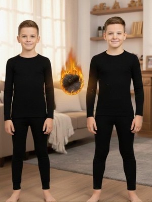 Yalçınoğlu Kids Erkek Çocuk 2 Takım Termal Içlik Seti Sıcak Tutan, Kışlık-Akıllı Isı Teknolojisi: Thermal Pro Serisi