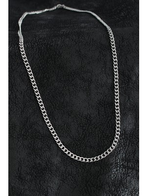 Depozee 316L Çelik Klasik Zincir Model Gümüş Renk Erkek Kolye