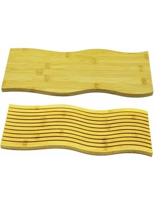 Starseven Dalgalı Çift Taraf Tasarımlı Ahşap Sunum Tepsisi