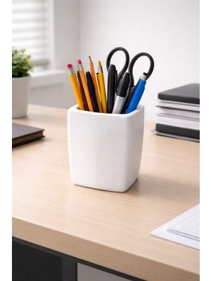 Karra Art El Yapımı Beton Kalemlik