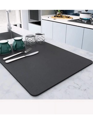 Starseven Kaymaz Tabanlı Çok Amaçlı Su Emici Sihirli Tezgah Üstü Bulaşık Yıkama Kurulama Kurutma Matı