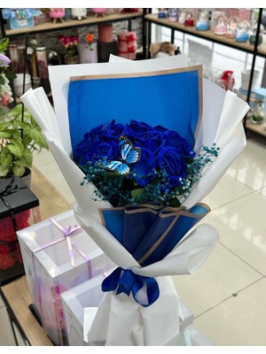 Gül Buketi Mavi