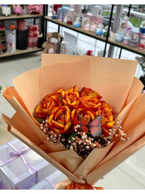 Turuncu Gül Buketi