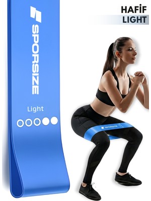 Sporsize %100 Lateks Direnç Bandı – Evde Spor Pilates Fitness – Bacak Kalça Squat Antrenmanı Loop Bant