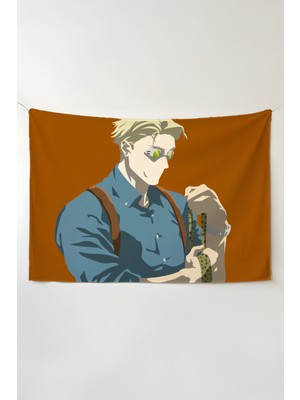 Charmbi Jujutsu Kaisen Duvar Örtüsü – Çok Renkli Anime Temalı Kumaş Oda Dekoru Tapestry