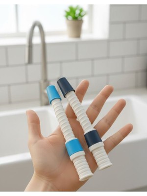 Rotanev 2 Adet Musluk Ucu Uzatma Hortumu, Mutfak-Bahçe Musluk Ucu Plastik Silikon, Standart Musluk Ucu