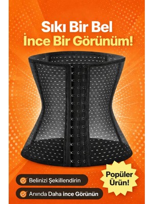 FitOnly Toparlayıcı Bel Korsesi – Nefes Alabilen Esnek Bel Inceltici Korse – Ayarlanabilir Göbek Toparlayıcı – Iz Yapmaz – Günlük Kullanım