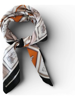 Hedea Atların Fısıltısı Saten Fular 70X70 cm