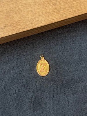 Aida Jewelss 14 Ayar Altın Kolye Ucu Z Harfi Altın Kolye Ucu  Harfli Altın Kolye Ucu