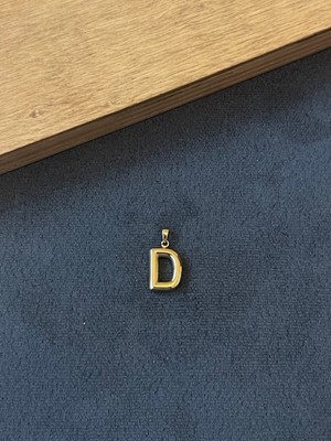 Aida Jewelss 14 Ayar Altın Kolye Ucu Balon Modeli D Harfli Altın Kolye Ucu