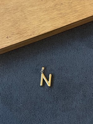 Aida Jewelss 14 Ayar Altın Kolye Ucu Balon Modeli N Harfli Altın Kolye Ucu