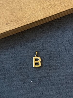 Aida Jewelss 14 Ayar Altın Kolye Ucu Balon Modeli B Harfli Altın Kolye Ucu